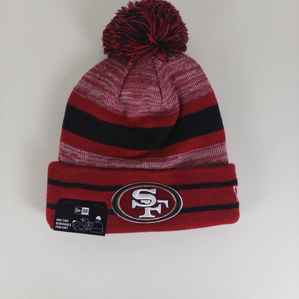 San Francisco 49er New Era On Field Sport Knit Beanie Pom Cold‎ Weather Hat